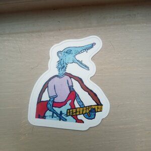 Sticker Possum Playing Guitar